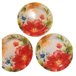 Pier 1 Imports Amelia Ironstone Salad Plates Set of 3 RETIRED‎